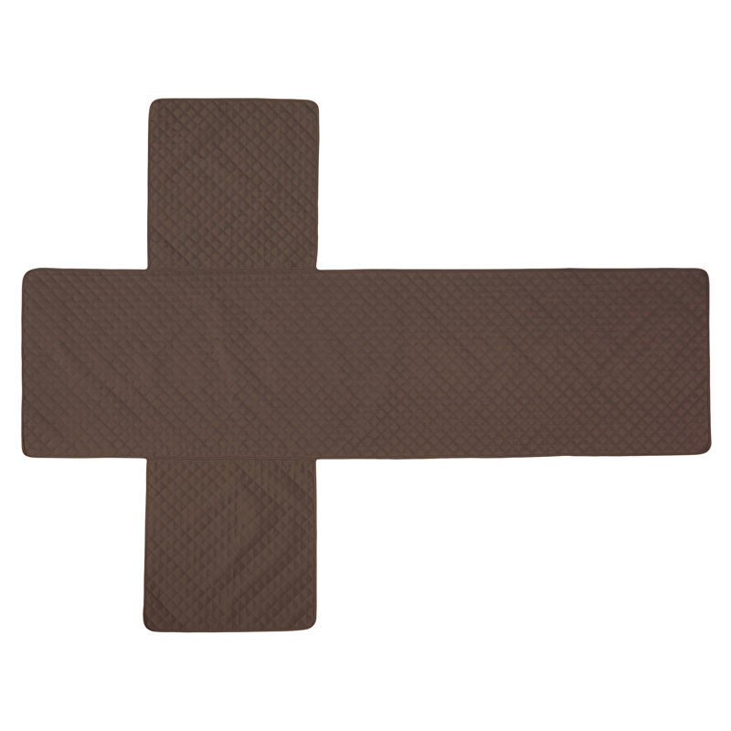 Cover Bonanza Polyester Slipcover, Dark Brown/Tan