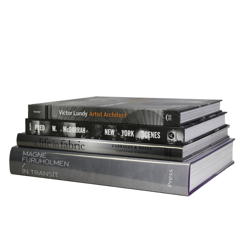 Decorative Books - Stone Coffee Table Stack - 4 Grey Books