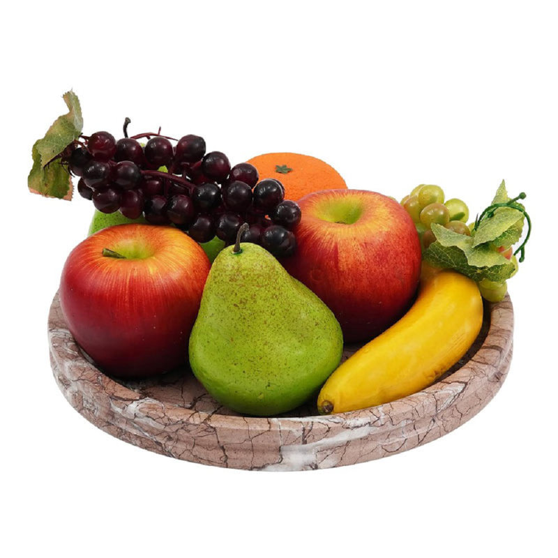 Handmade Marble 10" Round Tray Marinara