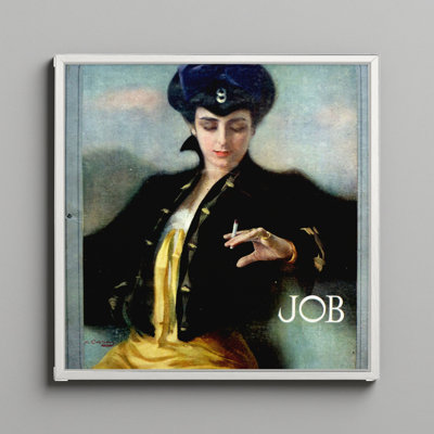 «JOB Cigarette Papiers 1900 Paris - Belle Époque», affiche d'art rétro encadrée