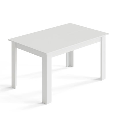 Dining Table, 54.3'' x 35.4'' Modern Kitchen Table for 4-6 People(White)