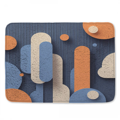 Geometric Abstract Shapes Bath Mat
