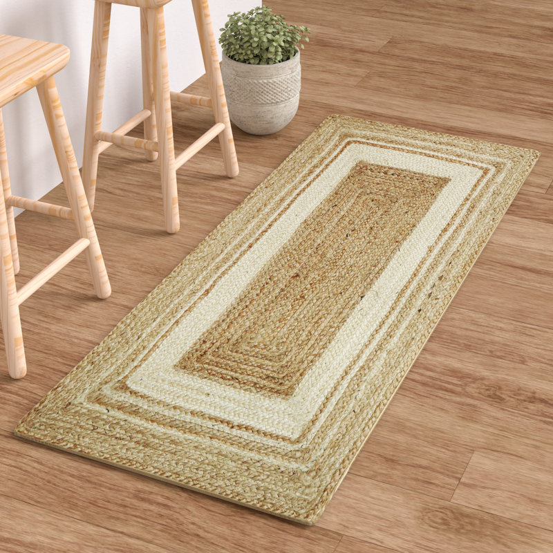Kayleigh Hand-Braided Jute Area Rug , Runner 2'4" x 6'