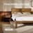 Japanese Joinery Craft Solid Wood Platform Bed with Integrated USB Charging-461811956-461811914