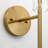 Cindi 5" 1-Light Gold Gradient Wavy Glass Wall Sconce(2-Pack)-309690870