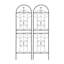 Ensemble de 2 treillis de jardin en métal 71 po x 19,7 po antirouille pour plantes grimpantes-1702831431