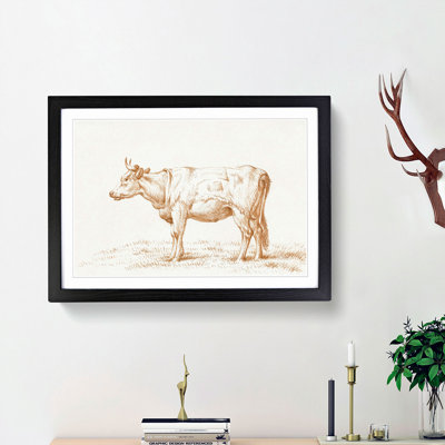 The Study of a Cow by Jean Bernard - Picture Frame Painting Print