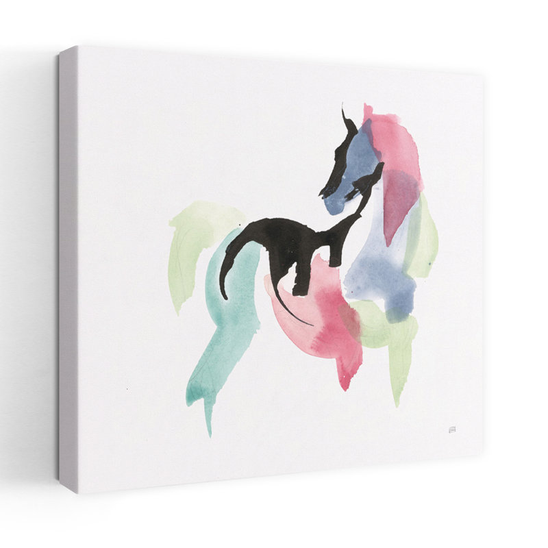 Cheval de fête contemporain III avec art animalier abstrait, H 32 po x l 32 po