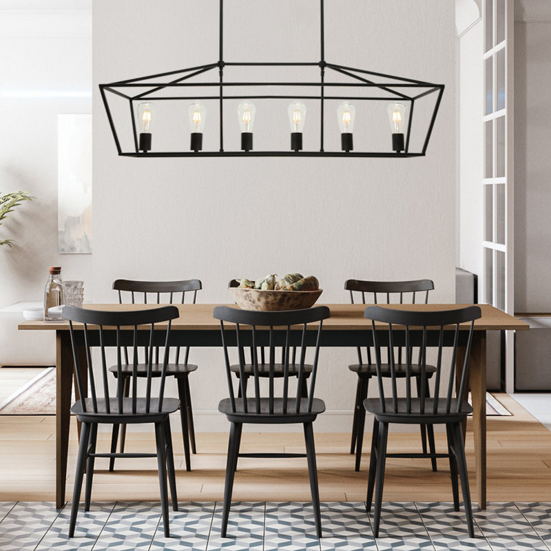 Hennis 6 - Light Kitchen Island Pendant, Black
