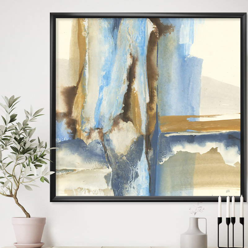 Cadre photo « river run ii », reproduction sur toile, Cadre noir, H 30 po x l 30 po x P 1 po