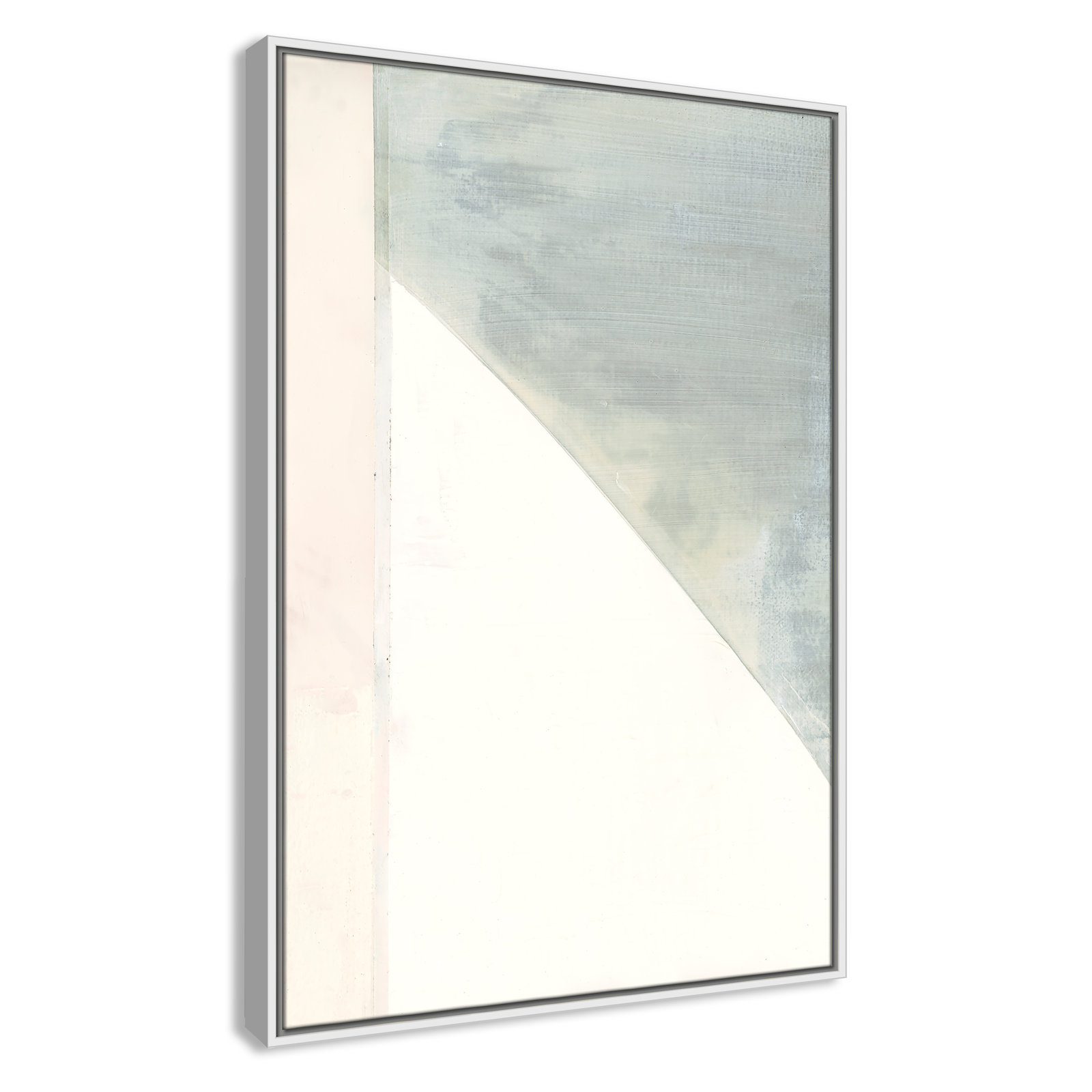 Alexandria "In Neutral I" Painting by Cartissi, 37.5" H x 25.5" W x 2" D, White Framed Canvas