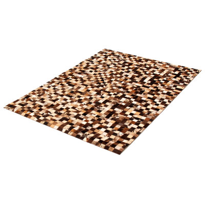 Arvella Cowhide Geometric Indoor Rug