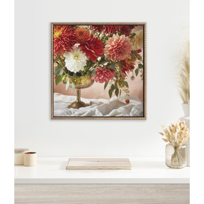 «Floral Study Rust» par Emiko et Mark Franzen, reproduction d'art sur toile encadrée