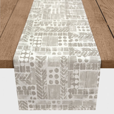 Catharien Rectangle Geometric Polyester Table Runner