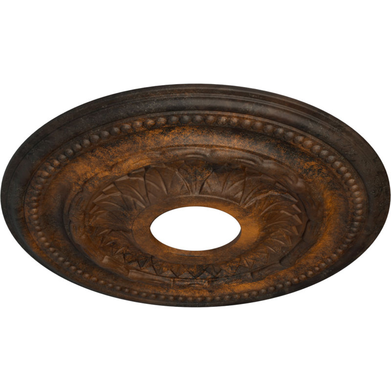 Médaillon de plafond Endurathane Galway, P 15 3/4 po x P 3 1/4 po x P 1 po (convient aux auvents jusqu'à 3 1/4 po), finition rouille peinte à la main