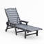 Chaise longue d'extérieur de qualité supérieure avec dossier réglable et roulettes
