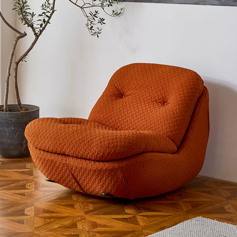 Chaise berçante en métal Lazy Minimalist, Orange