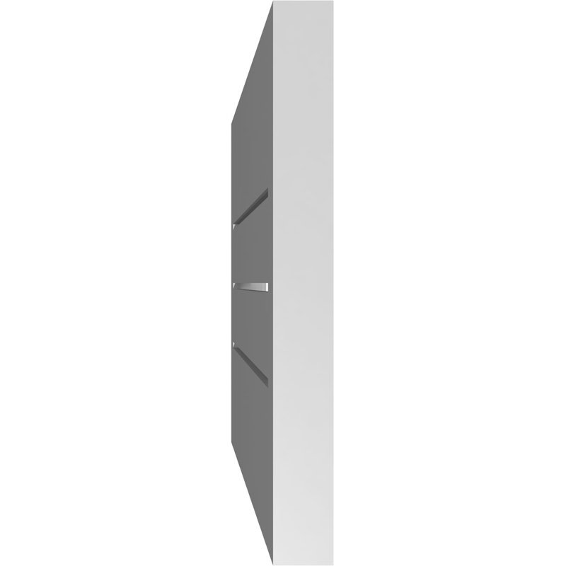 Évent à pignon fonctionnel en uréthane rectangulaire à fixation en surface, brun clair apprêté, H 14 po x l 28 po x P 1,5 po