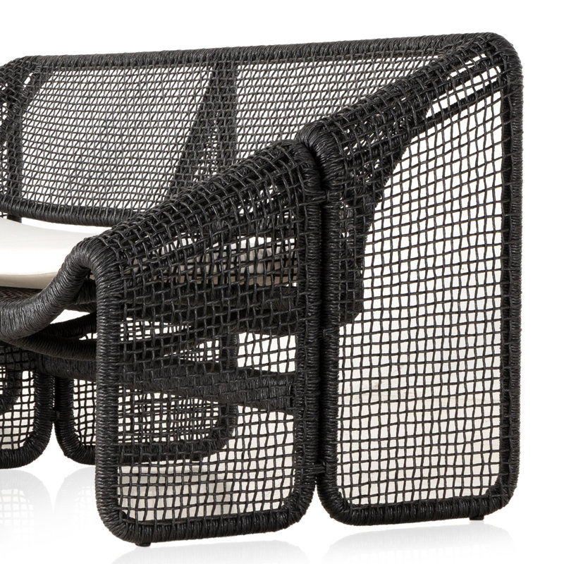 Selma Outdoor 2 - Seat Loveseat, Faux Black Hyacinth