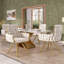 Velvet Upholstered Armchair in Beige