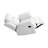 Elegant White Recliner With Padded Arms-2082208703