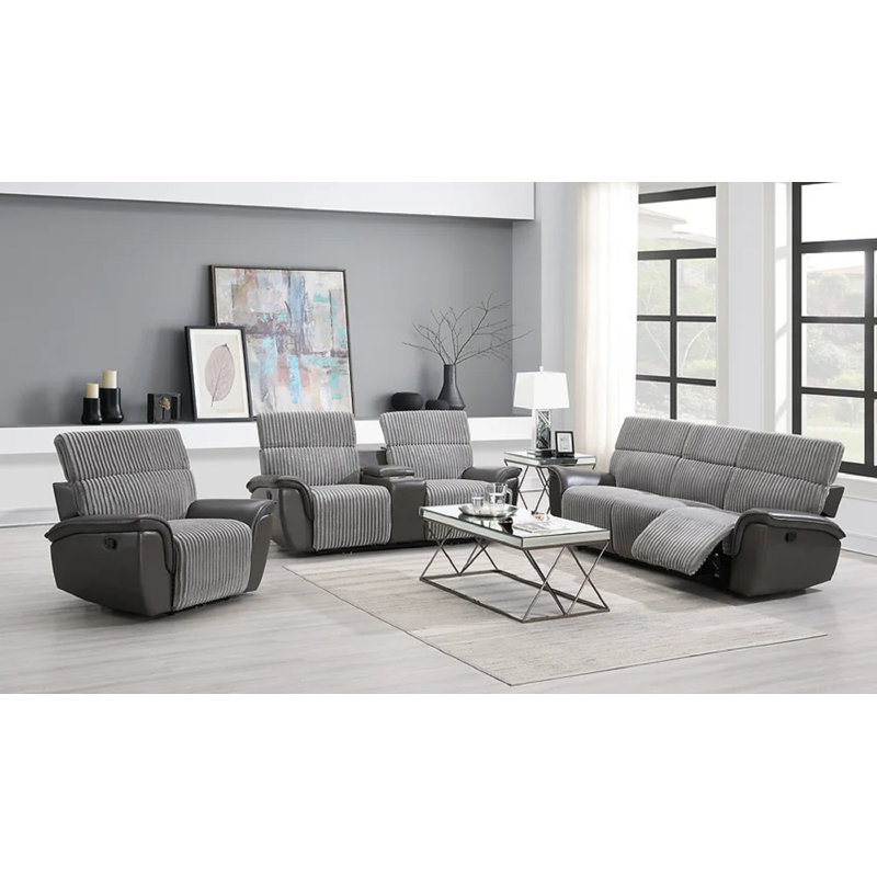 Ensemble de canapé inclinable 3 pièces Angolemi