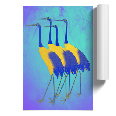 Golden Cranes - Frameless Print