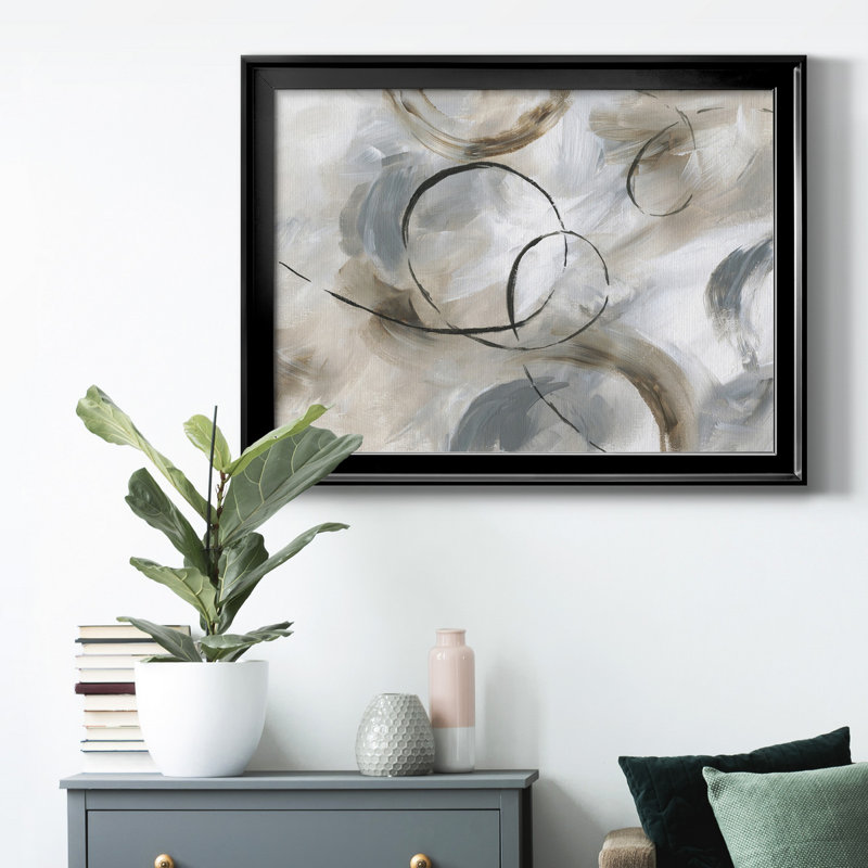 Allegro - Peinture sur toile encadrée, Noir, H 22,5 po x l 30,5 po x P 1,5 po