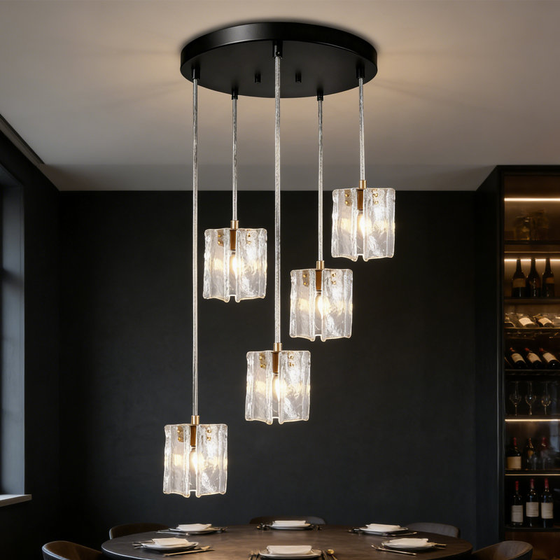 Luminaire suspendu à 5 lumières à intensité variable