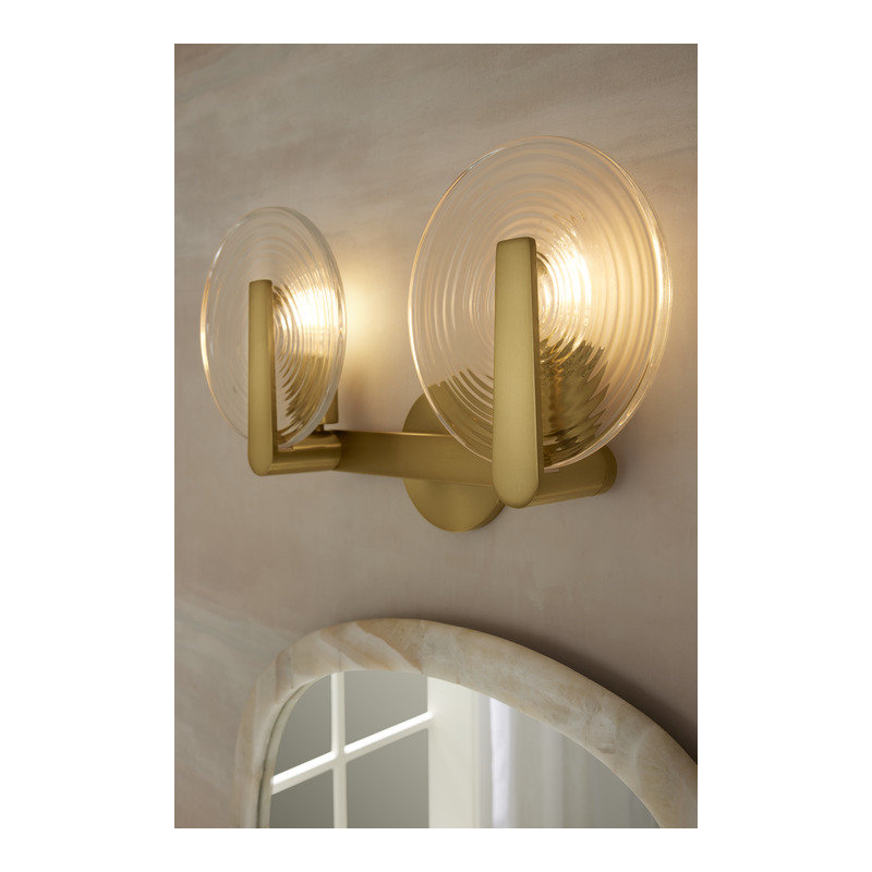 Hint Two-Light Sconce, Polished Chrome