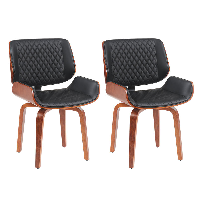 Ensemble de chaises de salle à manger pivotantes de style Mid-Century moderne, revêtement en cuir PU ergonomique pour la cuisine et le bureau