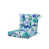 Motif floral bleu / blanc