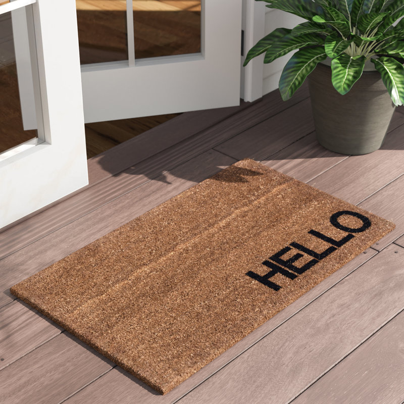 Tapis de porte d'extérieur antidérapant Hsiu 30 po x 18 po