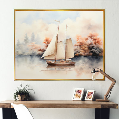«Mininmalisme voilier Solitude I», impressions sur toile nautiques et de plage