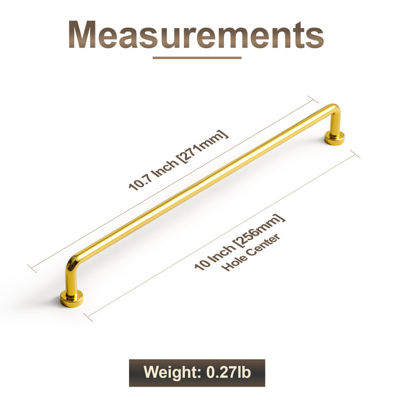 10" Center Novelty Pull Multipack, Rich Gold