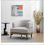 Fauteuil demi-tonneau moderne avec accoudoirs rembourrés-290685163