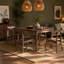 Ensemble repas 5 pièces Bristol avec chaises sculptées Bristol-356602450-445085155