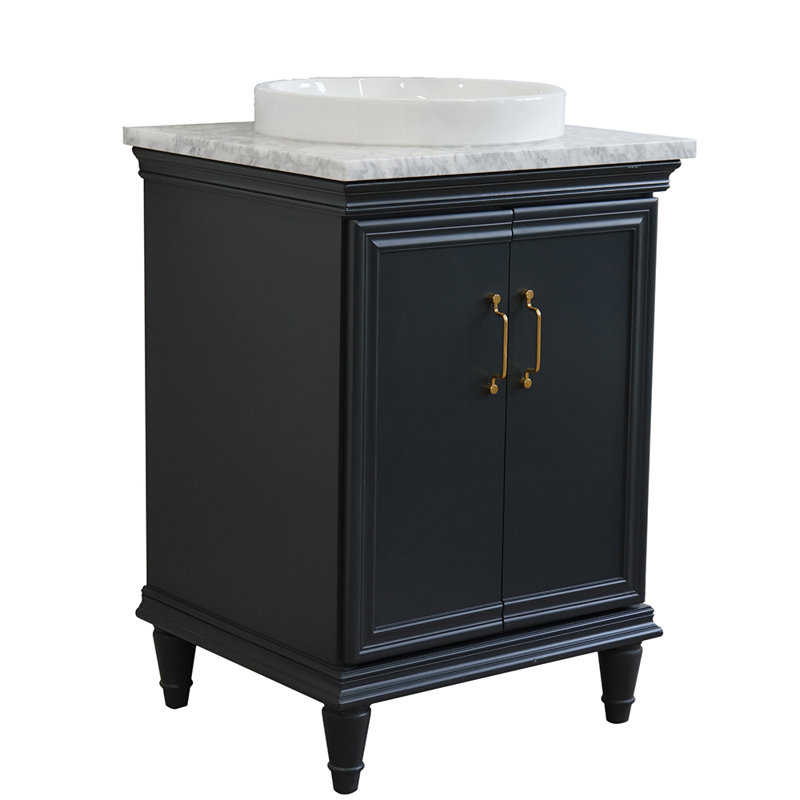 Ensemble de meuble-lavabo simple 25 po IIkley, Gris foncé