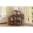 Corner Vanity Desk Set With Storage Cushioned Stool And Charging Station, Triangle Makeup Desk With Removable Pull-Out Side Cabinet, Glass Tabletop Makeup Vanity Desk With Drawer And Shelf, Walnut-773319639