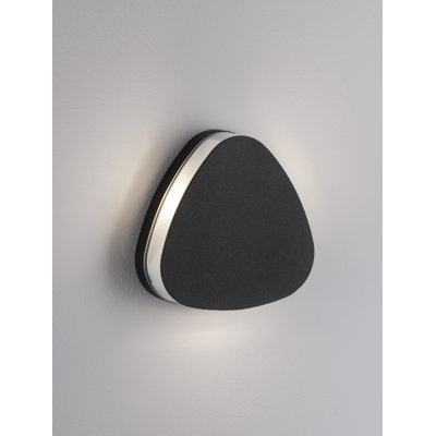 Black Integrated LED Outdoor Armed Sconce