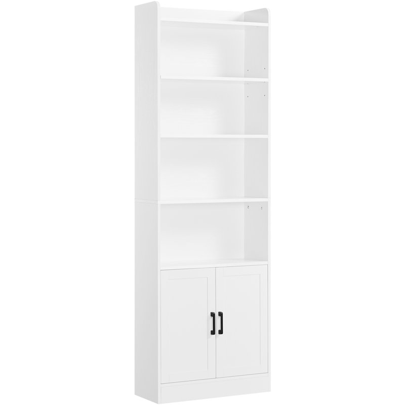Bibliothèque moderne simple avec tablette supérieure ouverte, White
