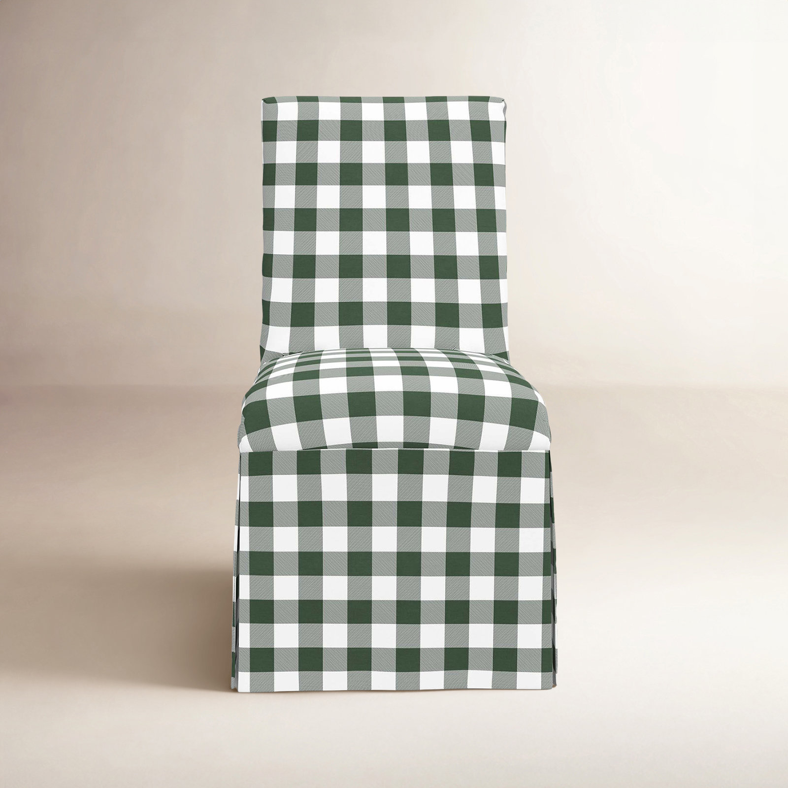 Silvia Parsons Dining Chair, Classic Gingham Evergreen