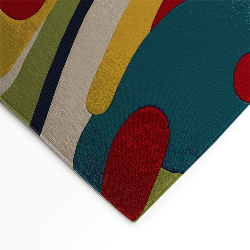 Retro Snap Indoor And Outdoor Area Rug, Rectangle 1'6" x 2'6"