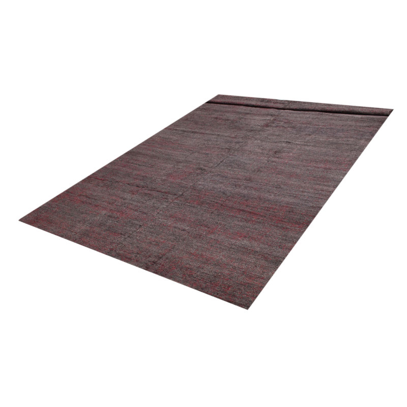 Tapis unique gris Loreto noué à la main 11 pi 11 po x 17 pi 5 po