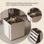 Commode 31,5 po beige à double face pour étalage de bijoux