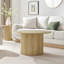 Penny Pillar Round Table Set - Melamine Scratch Resistant Veneer Top-106871096