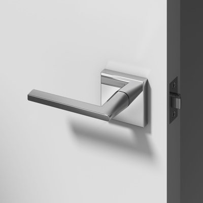  Quadra Passage Door Lever Modern Concealed Design For (Hall & Closet) – Sleek Minimalist Style in Brushed Nickel