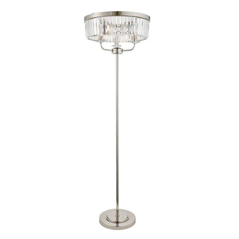 Axten 3lt Floor light, Bright Nickel , Sliver