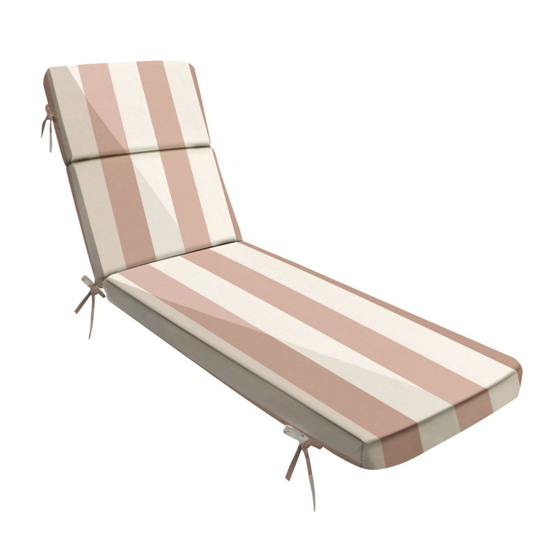  Outdoor Indoor 3'' Lounge Patio Cushion Pastel pink stripes seamless design Water-Resistant Chaise Lounge Cushion for Chair Patio Furniture Seat Cushion
