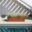 Jardinière carrée 13 po Corten Steel Series H